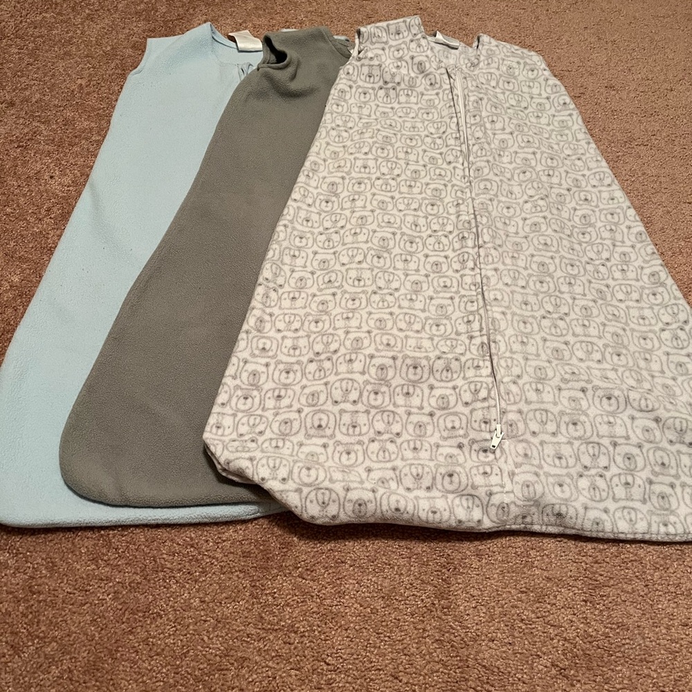 3 fleece halo sleep sacks, 12-18 months / large